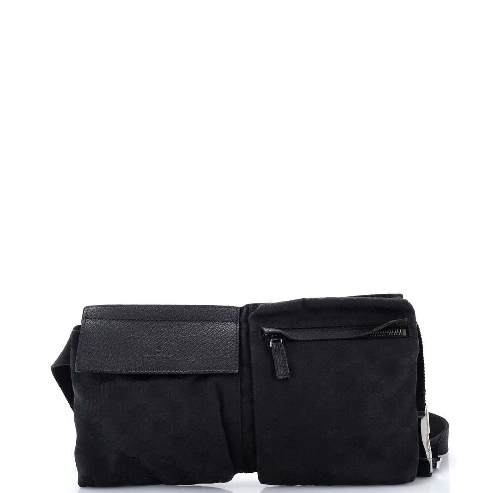 Gucci Vintage Double Belt Bag Gg Canvas #303297G87B